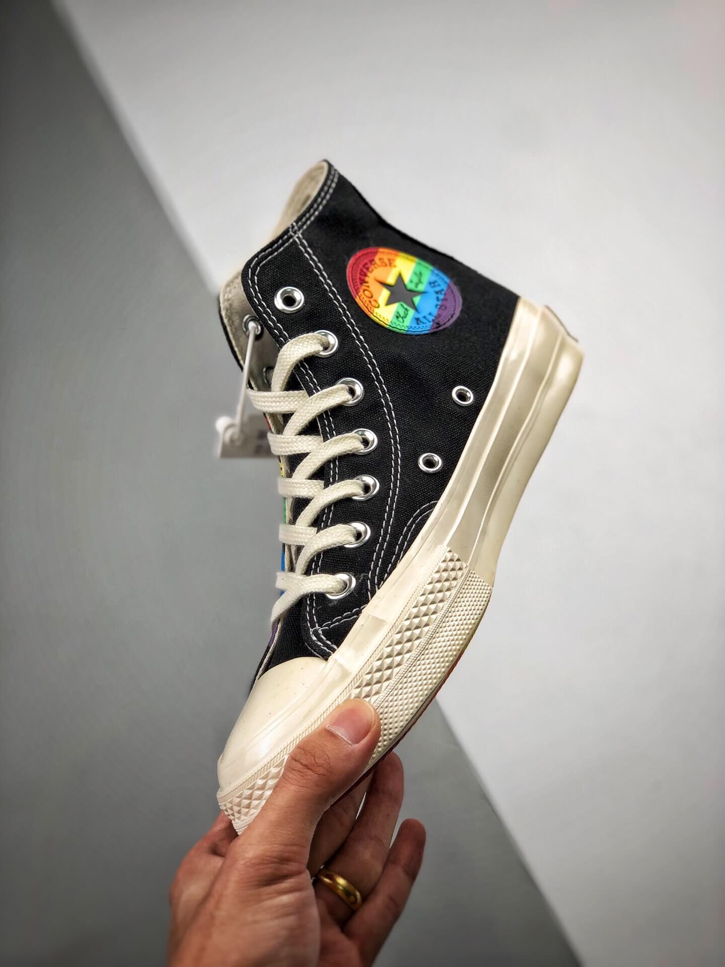 converse black rainbow