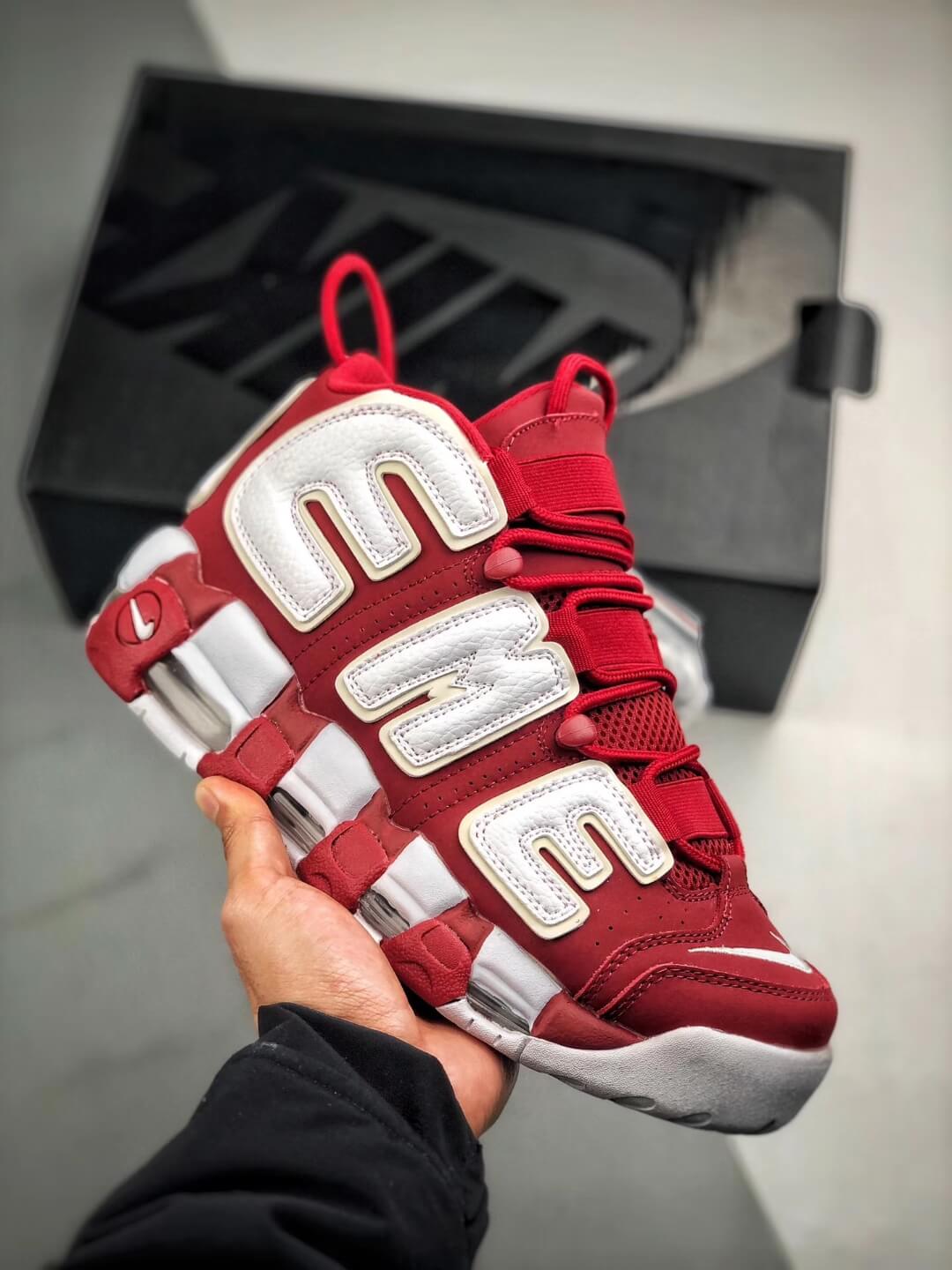 The Supreme x Air More Uptempo Red 
