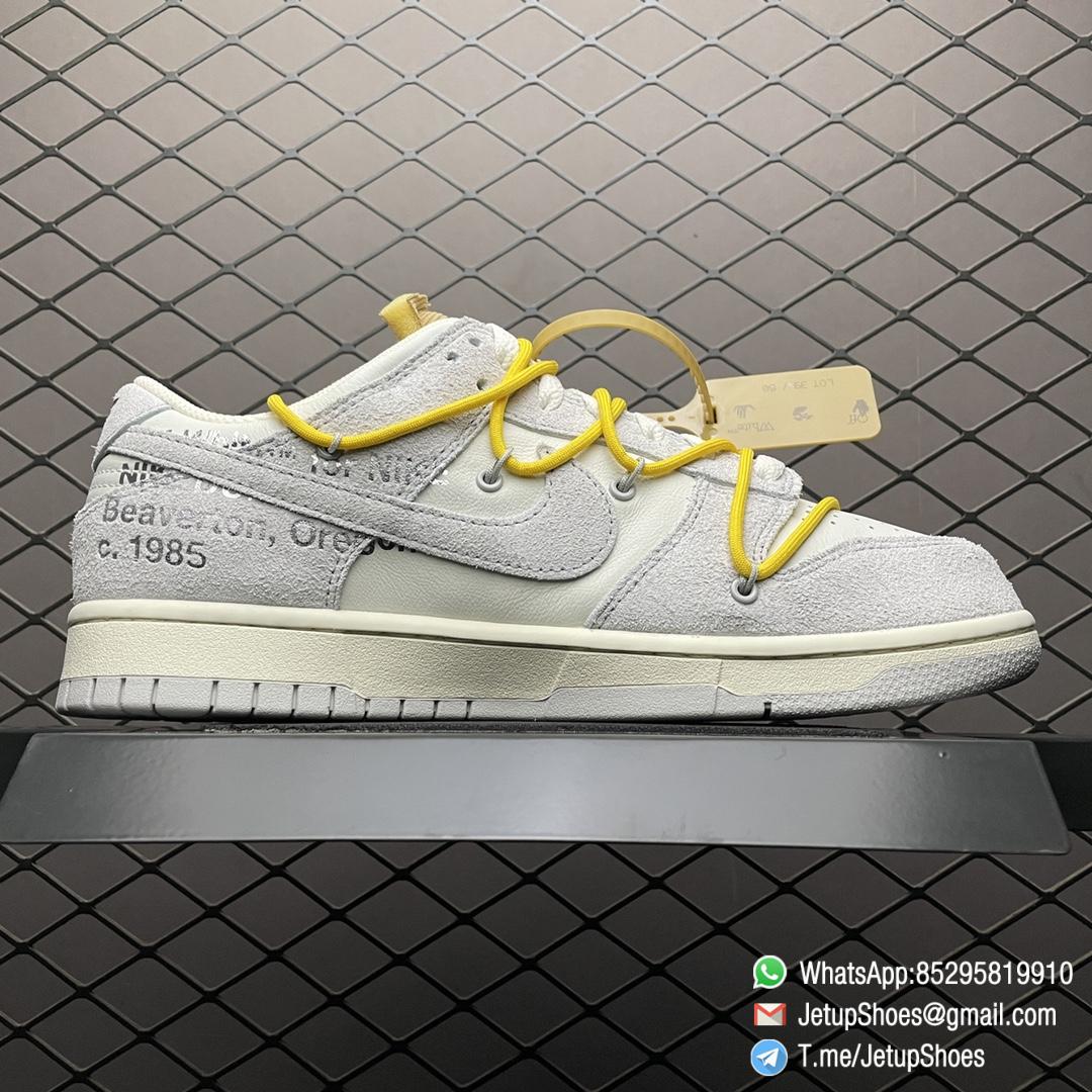 Top Replica Nike Dunk Off-White x Dunk Low ‘Lot 39 of 50’ White Leather ...