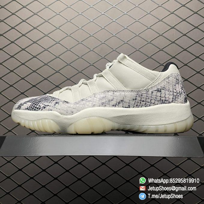 Best Replica Air Jordan 11 Retro Low Light Bone Snakeskin Sneakers SKU CD6846 002 Top Quality SNKRS 01