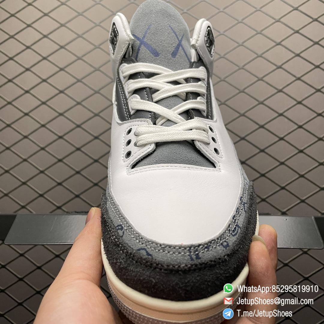 RepSneakers New Release KAWS x Air Jordan 3 Grey White Sneakers with ...