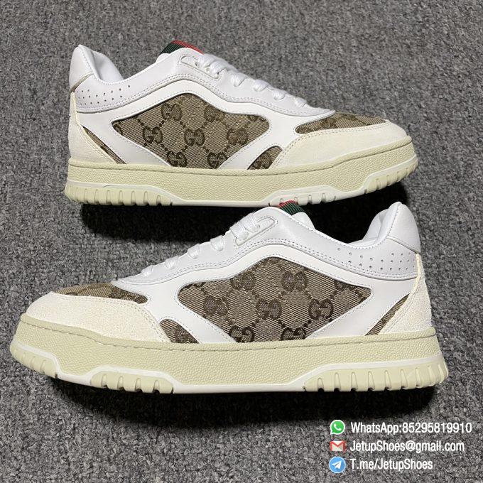 2024 RepSneakers Gucci Wmns Re Web Sneaker Original GG Canvas White FashionReps Rep Snkrs 09