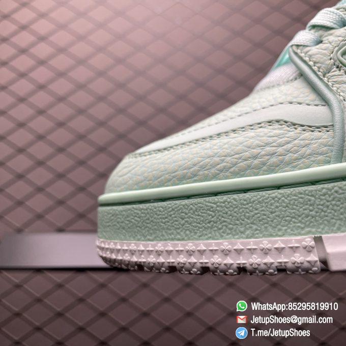 RepSneakers Louis Vuitton Trainer Sneakers Mint Green Leather Upper FashionReps LV Trainer Snkrs 03