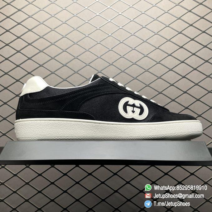 2024 RepSneakers Gucci Lido Collection Interlocking G Sneakers Summer Shoes Black suede Upper 02