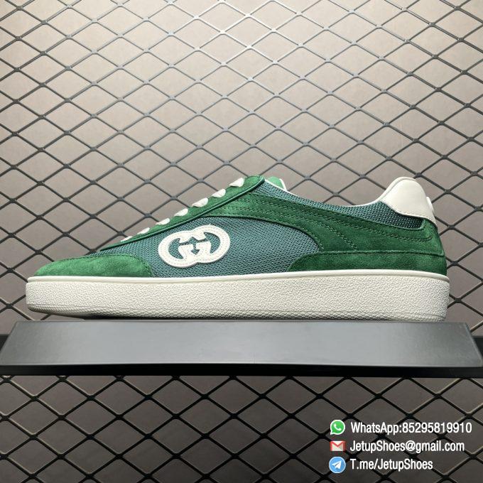 2024 RepSneakers Gucci Lido Collection Interlocking G Sneakers Summer Shoes Green suede Upper 01