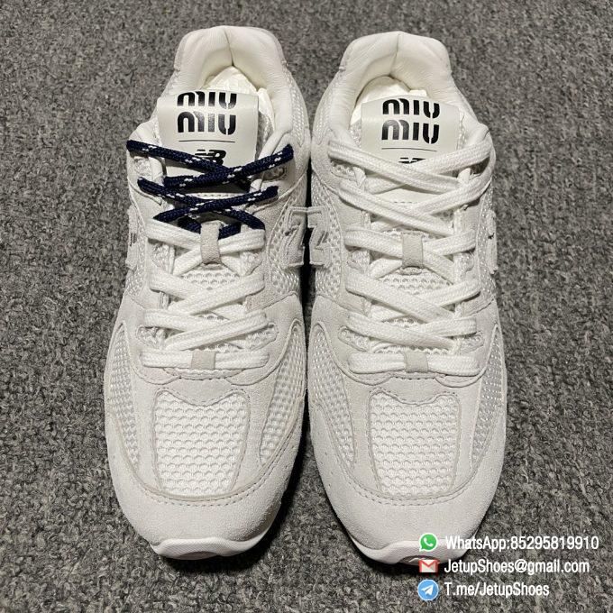 2024 RepSneakers Miu Miu X New Balance 530 SL White Sneakers Suede Upper Replica Designer Shoes 08