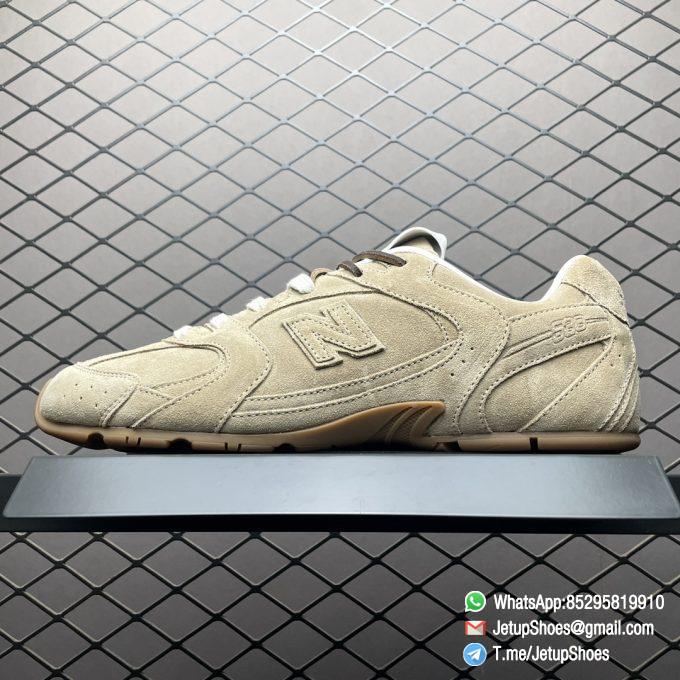 2024 RepSneakers New Balance x Miu Miu 530 SL Ecru Sneakers Brown Suede Upper Rep SNKRS 01