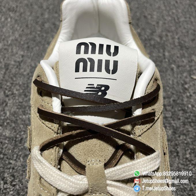 2024 RepSneakers New Balance x Miu Miu 530 SL Ecru Sneakers Brown Suede Upper Rep SNKRS 15