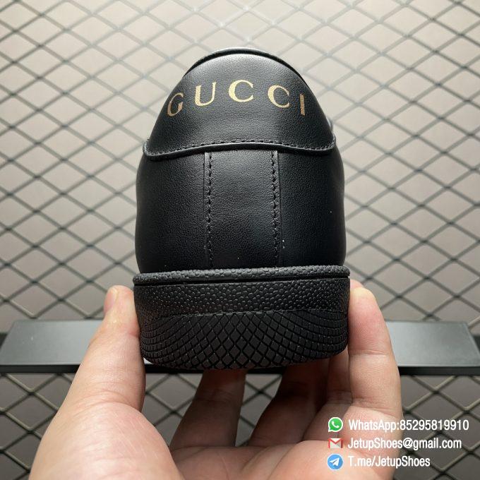 RepSneakers 2024 Gucci Screener Sneaker GG Embossed Black Leather Upper Replica GG Sneakers 06