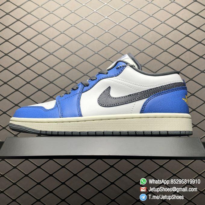 RepSneakers Air Jordan 1 Low SE Flight Vintage FV8439 104 Blue Leather Basketball Snkrs 01