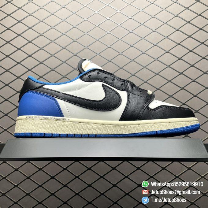 RepSneakers Fragment Design x Travis Scott x Air Jordan 1 Retro Low Blue DM7866 140 TS Factory Edition Replica AJ1 Sneakers 02