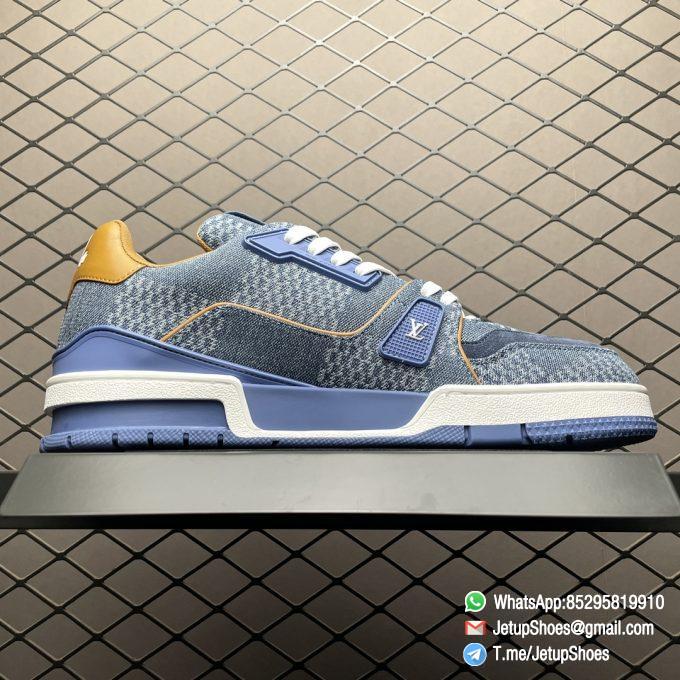 RepSneakers LV Trainer Sneaker Damier 3D Denim Blue Replica Designer Shoes 02